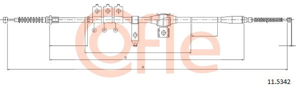 Seilzug, Feststellbremse hinten links Cofle 11.5342 von Cofle