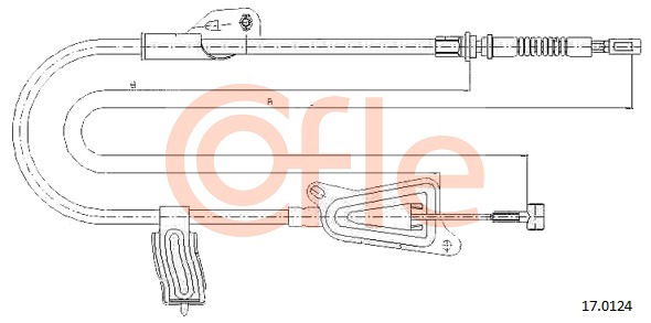 Seilzug, Feststellbremse hinten links Cofle 17.0124 von Cofle