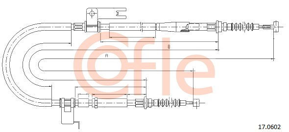 Seilzug, Feststellbremse hinten links Cofle 17.0602 von Cofle