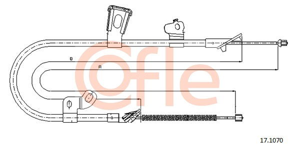 Seilzug, Feststellbremse hinten links Cofle 17.1070 von Cofle