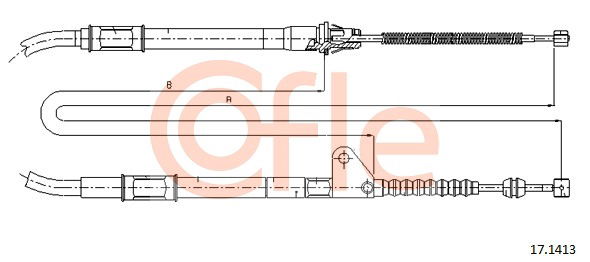 Seilzug, Feststellbremse hinten links Cofle 17.1413 von Cofle