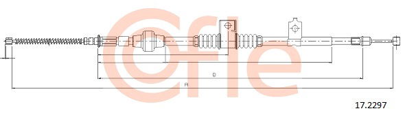 Seilzug, Feststellbremse hinten links Cofle 17.2297 von Cofle