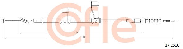 Seilzug, Feststellbremse hinten links Cofle 17.2516 von Cofle