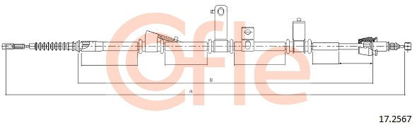 Seilzug, Feststellbremse hinten links Cofle 17.2567 von Cofle