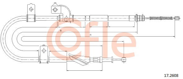 Seilzug, Feststellbremse hinten links Cofle 17.2608 von Cofle