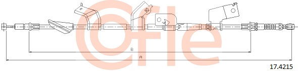 Seilzug, Feststellbremse hinten links Cofle 17.4215 von Cofle