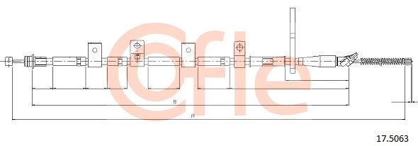 Seilzug, Feststellbremse hinten links Cofle 17.5063 von Cofle