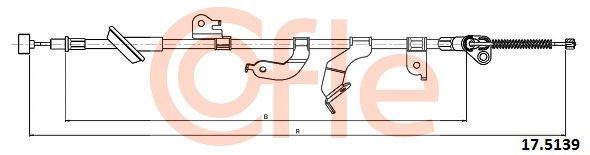 Seilzug, Feststellbremse hinten links Cofle 17.5139 von Cofle