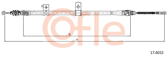 Seilzug, Feststellbremse hinten links Cofle 17.6032 von Cofle