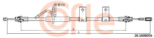 Seilzug, Feststellbremse hinten links Cofle 20.160B056 von Cofle