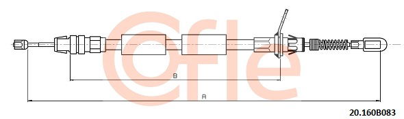 Seilzug, Feststellbremse hinten links Cofle 20.160B083 von Cofle