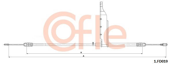 Seilzug, Feststellbremse hinten links Cofle 92.1.FD019 von Cofle