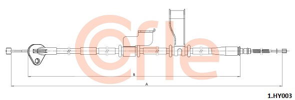 Seilzug, Feststellbremse hinten links Cofle 92.1.HY003 von Cofle