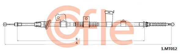 Seilzug, Feststellbremse hinten links Cofle 92.1.MT012 von Cofle