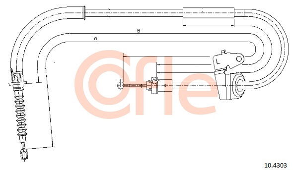 Seilzug, Feststellbremse hinten links Cofle 92.10.4303 von Cofle