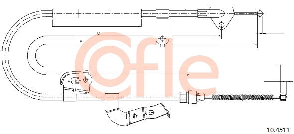 Seilzug, Feststellbremse hinten links Cofle 92.10.4511 von Cofle