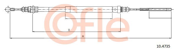 Seilzug, Feststellbremse hinten links Cofle 92.10.4735 von Cofle