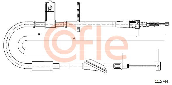 Seilzug, Feststellbremse hinten links Cofle 92.11.5744 von Cofle