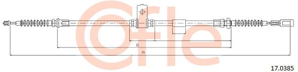 Seilzug, Feststellbremse hinten links Cofle 92.17.0385 von Cofle
