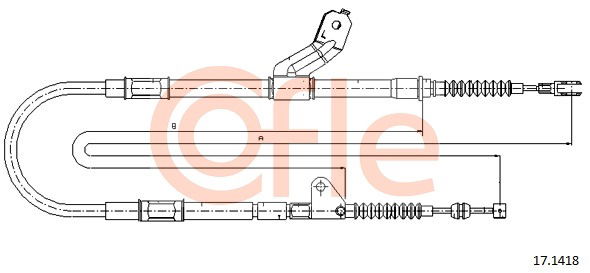 Seilzug, Feststellbremse hinten links Cofle 92.17.1418 von Cofle