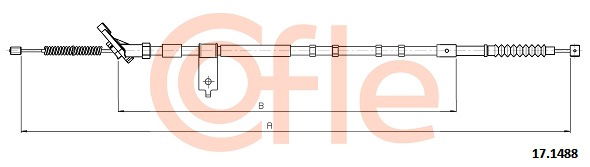 Seilzug, Feststellbremse hinten links Cofle 92.17.1488 von Cofle