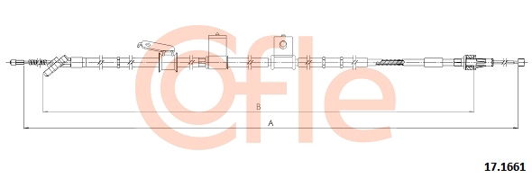 Seilzug, Feststellbremse hinten links Cofle 92.17.1661 von Cofle