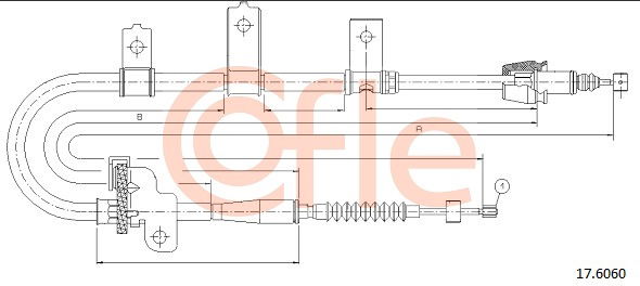 Seilzug, Feststellbremse hinten links Cofle 92.17.6060 von Cofle