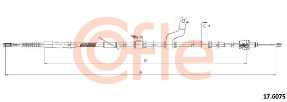 Seilzug, Feststellbremse hinten links Cofle 92.17.6075 von Cofle