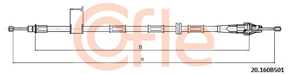 Seilzug, Feststellbremse hinten links Cofle 92.20.160B501 von Cofle
