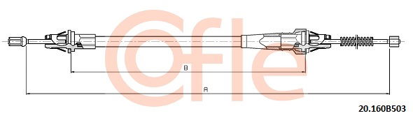 Seilzug, Feststellbremse hinten links Cofle 92.20.160B503 von Cofle