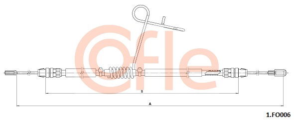 Seilzug, Feststellbremse hinten rechts Cofle 1.FO006 von Cofle