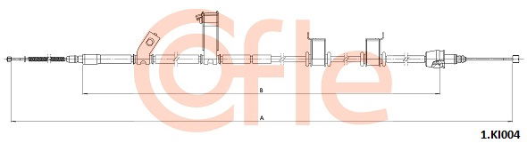 Seilzug, Feststellbremse hinten rechts Cofle 1.KI004 von Cofle