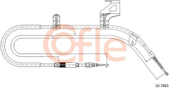Seilzug, Feststellbremse hinten rechts Cofle 10.7483 von Cofle