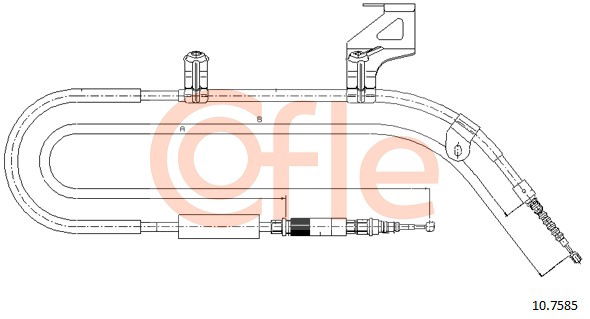 Seilzug, Feststellbremse hinten rechts Cofle 10.7585 von Cofle
