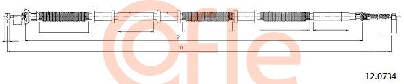 Seilzug, Feststellbremse hinten rechts Cofle 12.0734 von Cofle