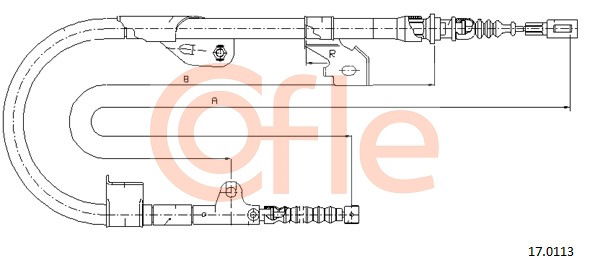 Seilzug, Feststellbremse hinten rechts Cofle 17.0113 von Cofle