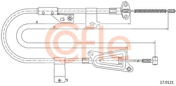 Seilzug, Feststellbremse hinten rechts Cofle 17.0121 von Cofle