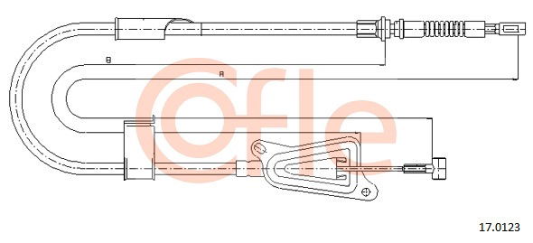 Seilzug, Feststellbremse hinten rechts Cofle 17.0123 von Cofle