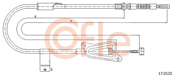 Seilzug, Feststellbremse hinten rechts Cofle 17.0125 von Cofle