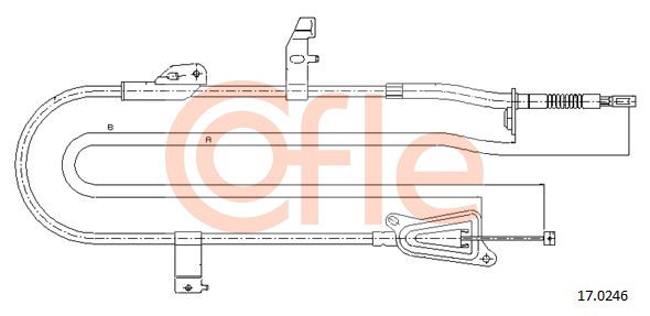 Seilzug, Feststellbremse hinten rechts Cofle 17.0246 von Cofle