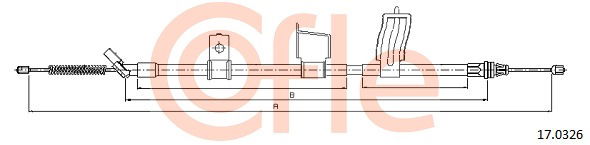 Seilzug, Feststellbremse hinten rechts Cofle 17.0326 von Cofle