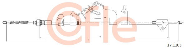 Seilzug, Feststellbremse hinten rechts Cofle 17.1103 von Cofle