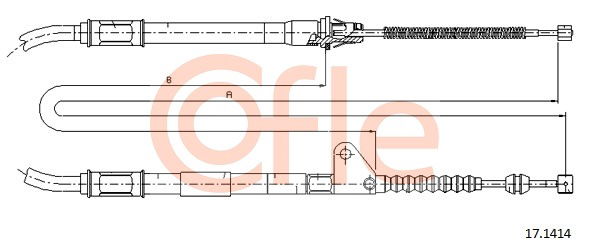 Seilzug, Feststellbremse hinten rechts Cofle 17.1414 von Cofle