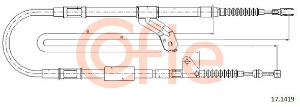 Seilzug, Feststellbremse hinten rechts Cofle 17.1419 von Cofle