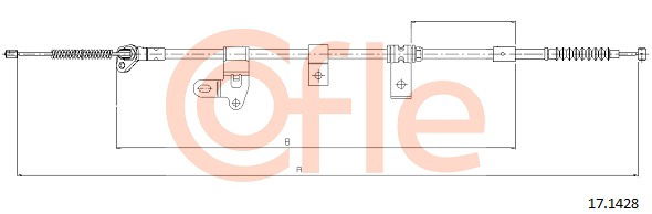 Seilzug, Feststellbremse hinten rechts Cofle 17.1428 von Cofle