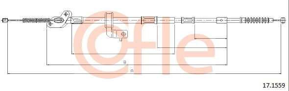 Seilzug, Feststellbremse hinten rechts Cofle 17.1559 von Cofle