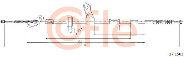 Seilzug, Feststellbremse hinten rechts Cofle 17.1563 von Cofle