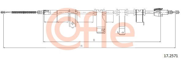 Seilzug, Feststellbremse hinten rechts Cofle 17.2571 von Cofle