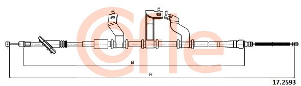 Seilzug, Feststellbremse hinten rechts Cofle 17.2593 von Cofle