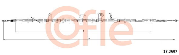 Seilzug, Feststellbremse hinten rechts Cofle 17.2597 von Cofle